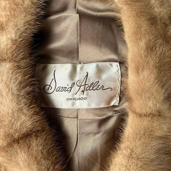 Vintage David Adler Chicago Mink Fur Stole Wrap Shawl Brown - Picture 7 of 8